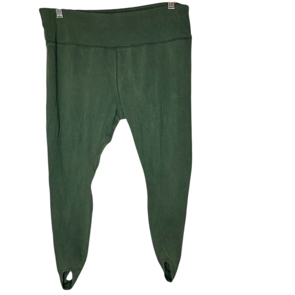 PACT Organic Cotton Green Stirrup Leggings Women’s XL